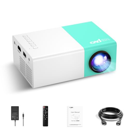 wepvo Projector Mini Portable Outdoor Movie Projectors, LED Pico Video Projector for Home Theater Film Projectors, Compatible with Smartphone/ Tablet/ Laptop/ TV Stick/ PS/ USB | Amazon (US)
