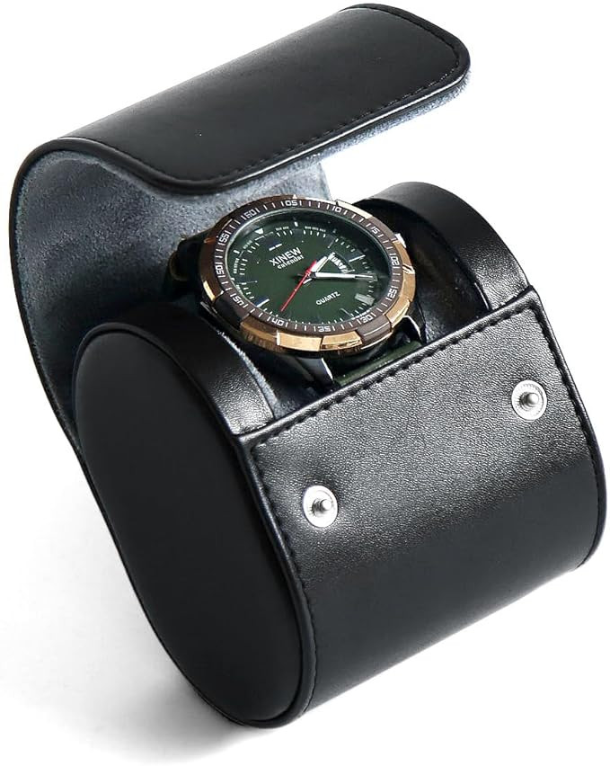 Watch Roll Travel Case for Men and Women with Suede Lining Watch Display Box Single Watch Storage... | Amazon (US)