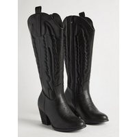 Wide Width Heeled Western Knee Boot (WW) in Black - Wide Width & Wide Calf | Torrid (US & Canada)