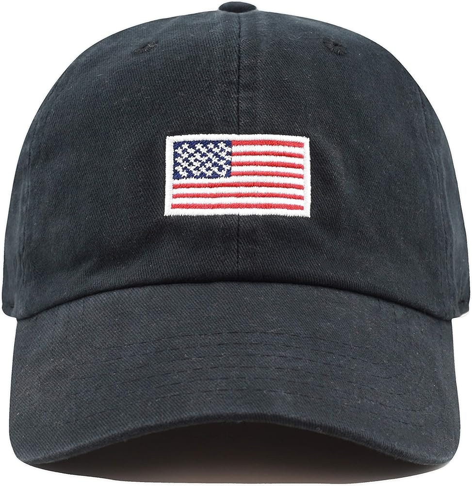 USA Flag & Embroidery Premium 100% Cotton Low Profile Adjustable Baseball Dad Cap | Amazon (US)