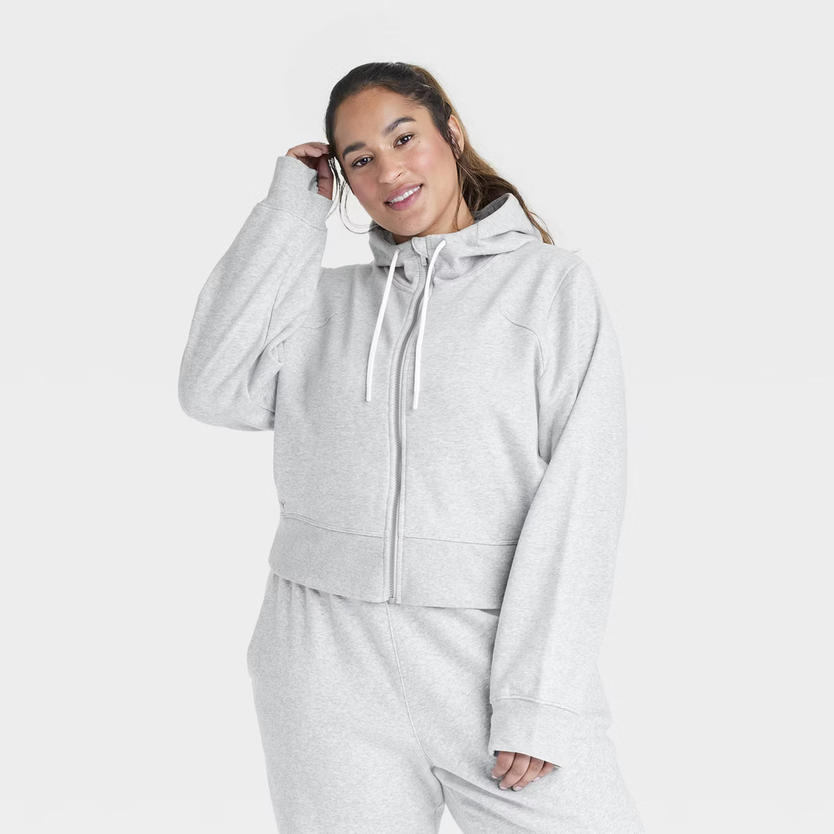 Women's Fleece Full Zip Hooded Sweatshirt - All In Motion™ | Target