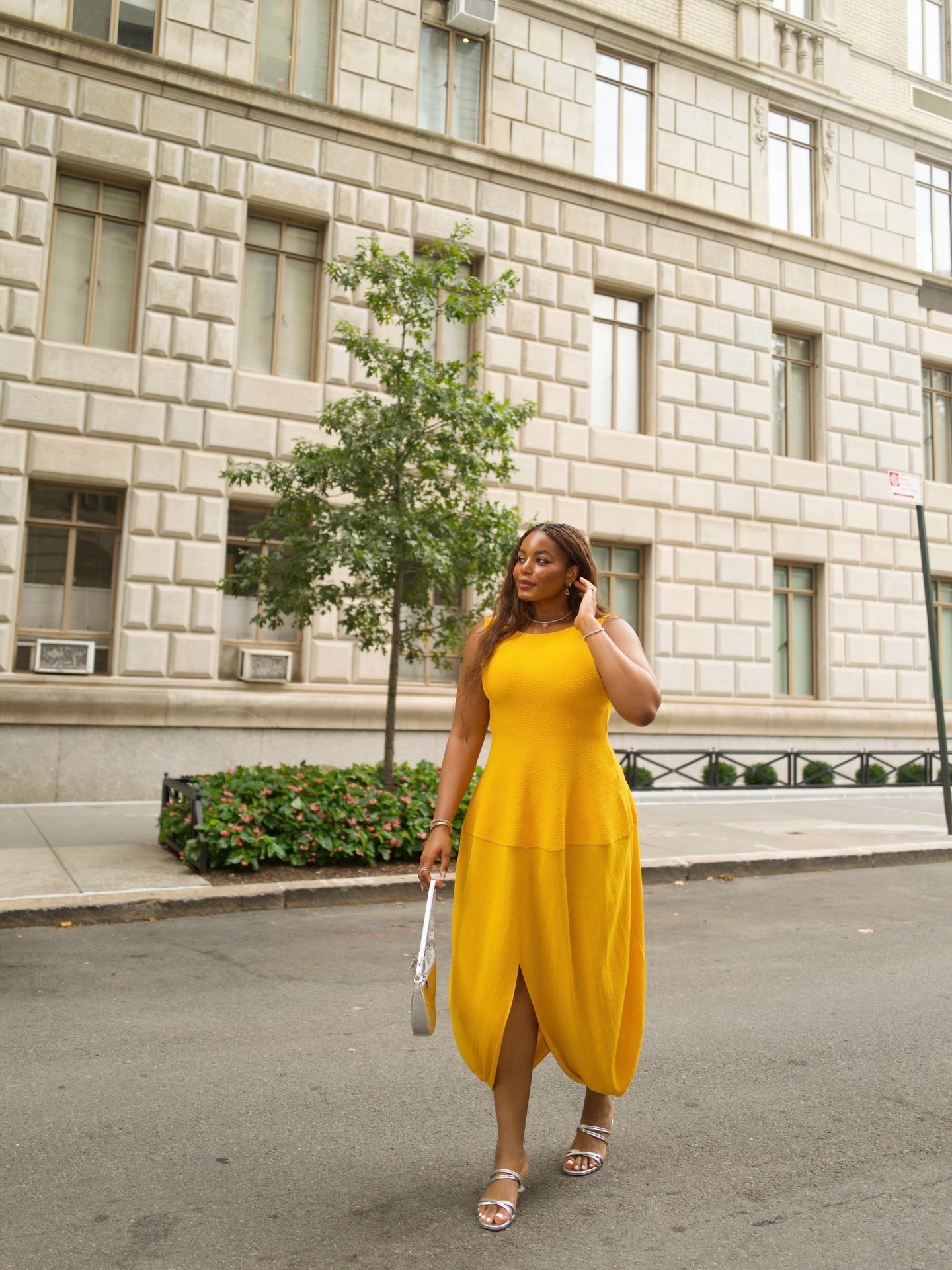 Dressed like the end of summer sunshine wearing this gorgeous draped dress from Proenza Schouler. Such a unique dress! … For more links to wedding guest dress summer, teacher outfits, country concert outfits, back to school outfits, date night outfits, vacation outfits beach, business casual workwear, travel outfits, summer dresses, concert outfits,  follow me on LTK! ✨

#LTKsummer #LTKdresses #LTKstyletip