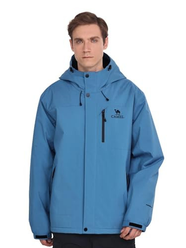 CAMEL CROWN Mens Winter Coats Waterproof Ski Snow Jacket for Men Skiing Snowboarding Warm Fleece Lining Outdoor Mountain | Amazon (US)