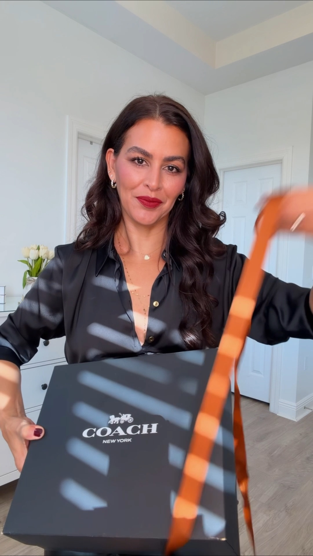 Unboxing!!! @coach lipstick is pomegranate from @anastasiabeverlyhills 

#LTKOver40 #LTKValentine #LTKSeasonal