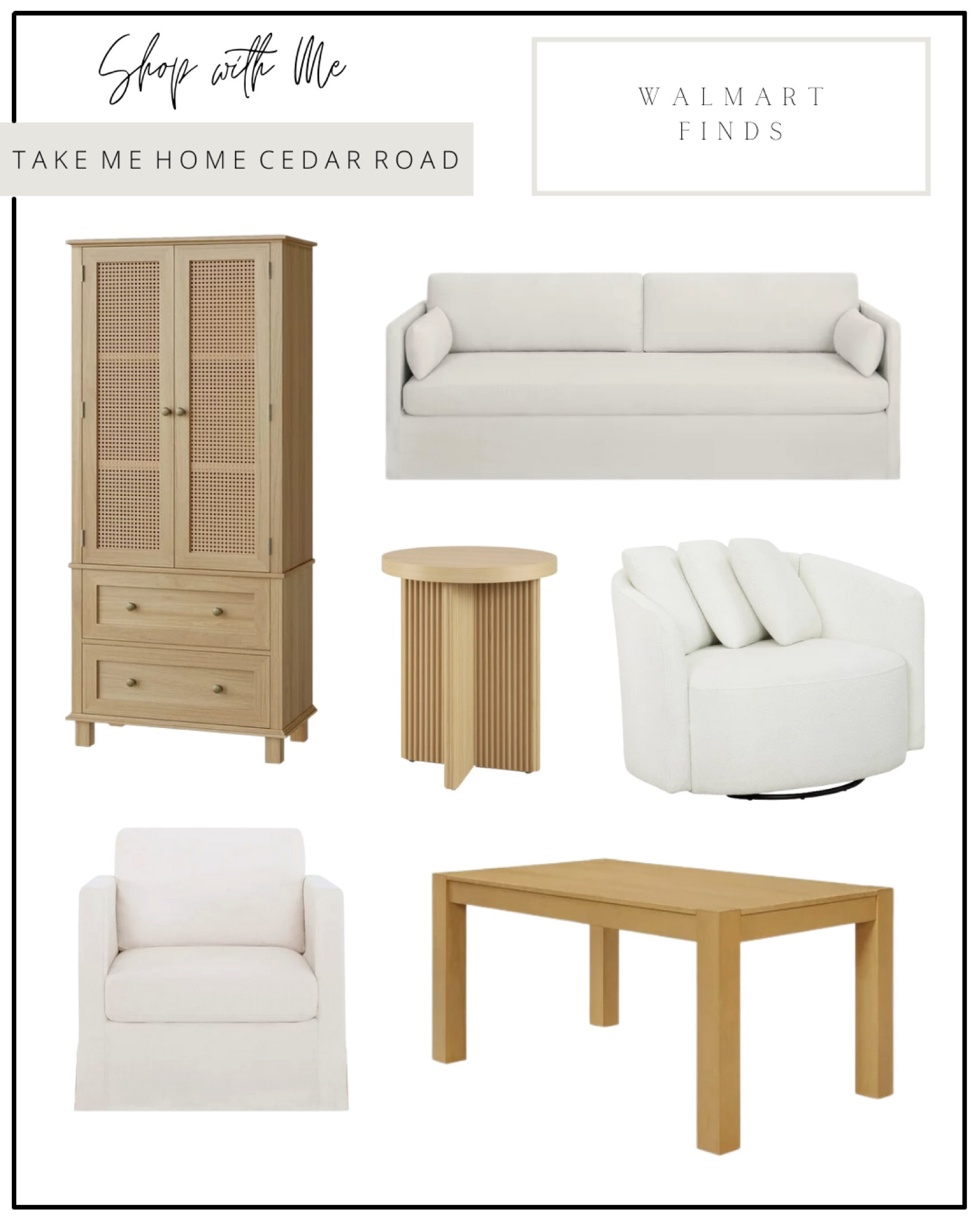 WALMART FINDS - favorite furniture

Love all of these budget friendly items!!

Accent cabinet, storage cabinet , pantry cabinet, sofa, couch, end table, side table, round side table, living room, living room table, accent chair, swivel chair, living room chair, dining table, dining room, Walmart home, Walmart finds 

#LTKsalealert #LTKfindsunder100 #LTKhome