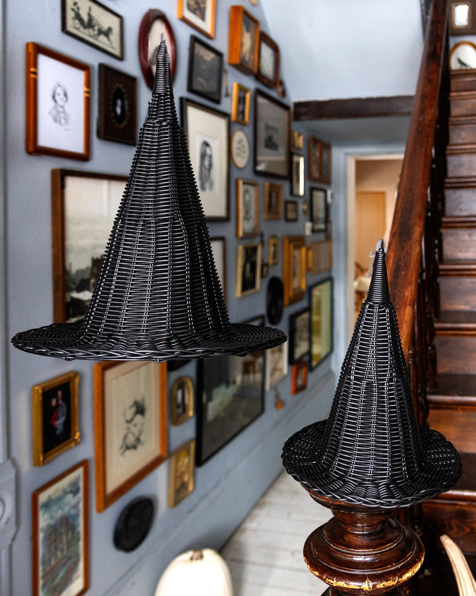 Faux Wicker Woven Witch Hat - 15" | My Mind's Eye