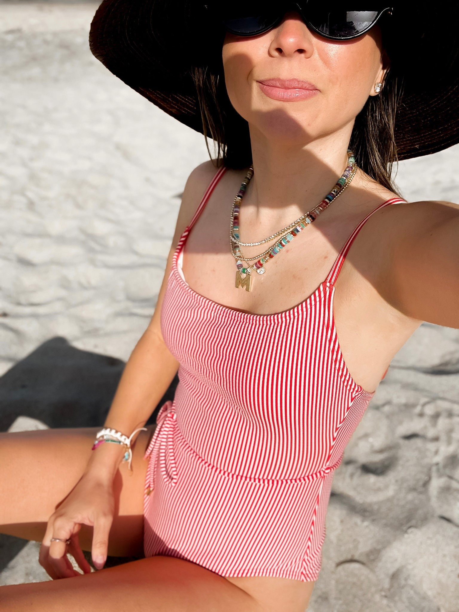 Seersucker swimsuit xs padded top included 

#LTKSwim #LTKPetite