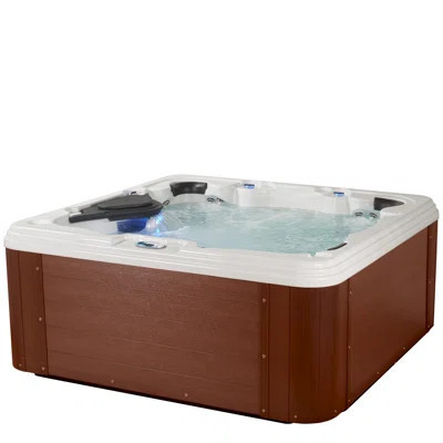 Aqualife Select Series® 6-Person 100-Jet Acrylic Lounger Hot Tub With Ozonator And Steps | Wayfair North America