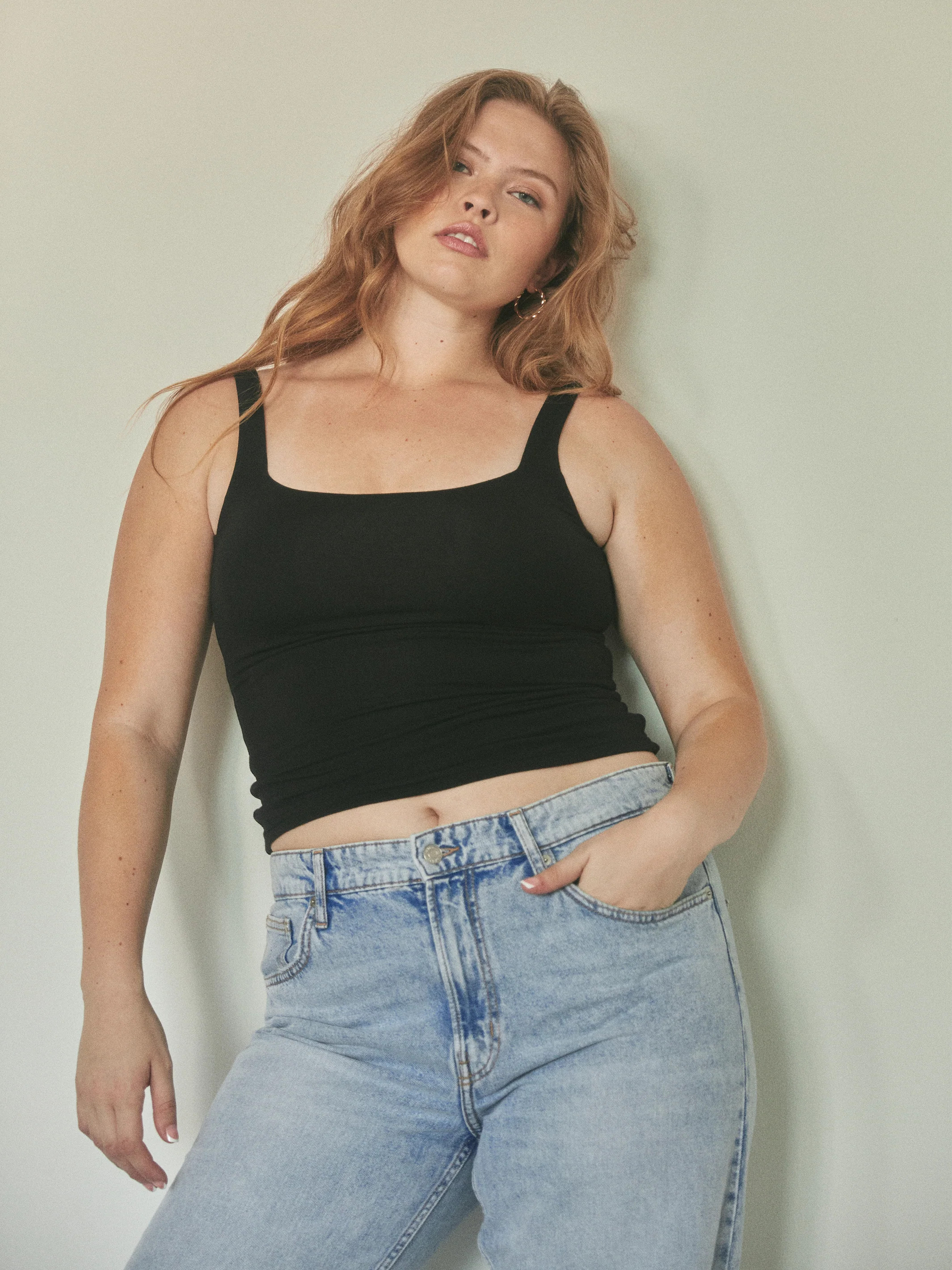 Square Neck Brami Tank (Full Length) | Klassy