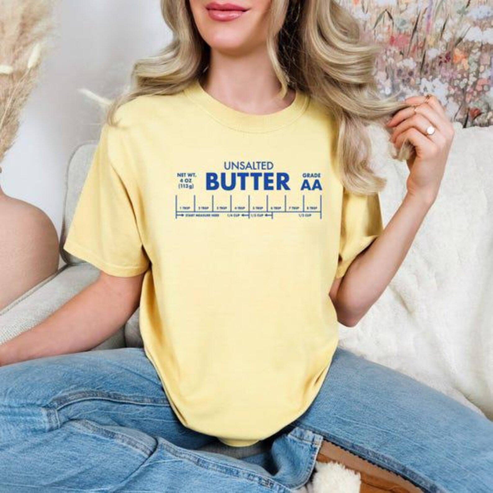 Unsalted Butter Sweatshirt | Funny Baking Gift for Bakers | Comfort Colors® Foodie Apparel & Kit... | Etsy (US)