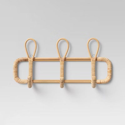 15" x 7" Rattan Wall Hooks Natural - Opalhouse™ | Target