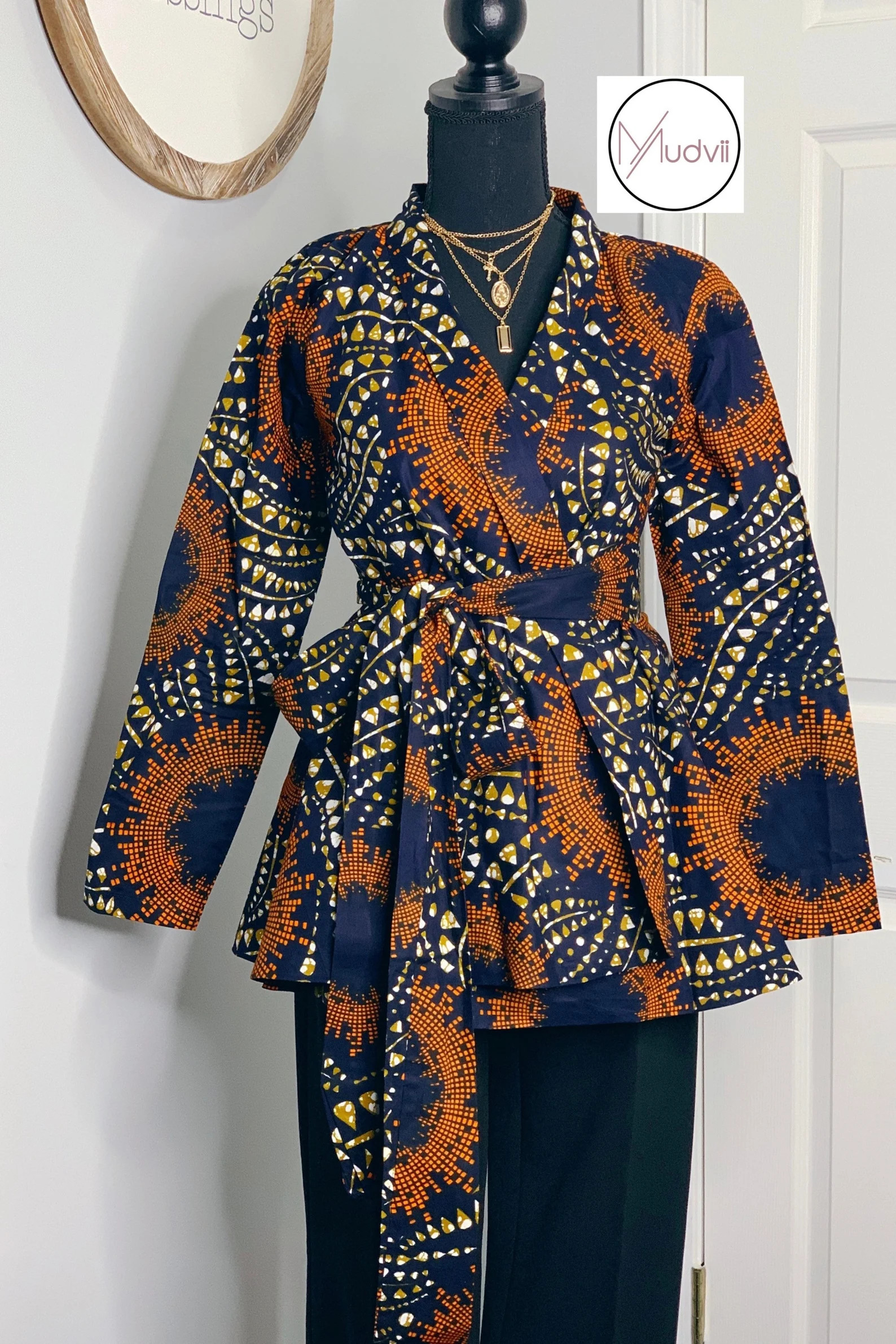 African Print Wrap Top  Ankara Outfit | Etsy | Etsy (US)