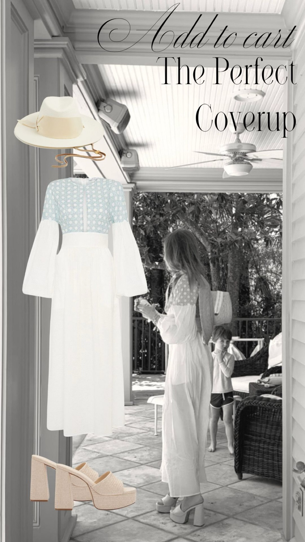 Such a chic coverup from Marysia. Paired with a Freya hat makes for a perfect pool day look!