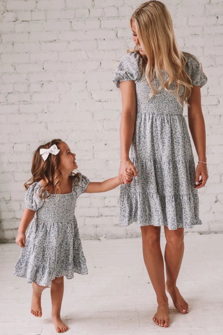 Oaklee Scrunched Floral Dress | Roolee