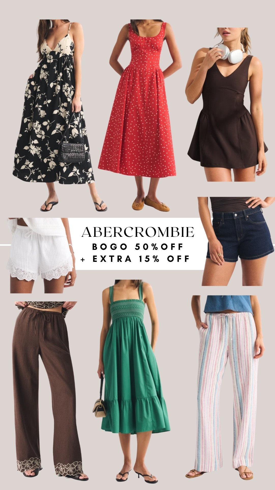 Abercrombie bogo 50% off + extra 15% off code SUITEAF

#LTKSaleAlert