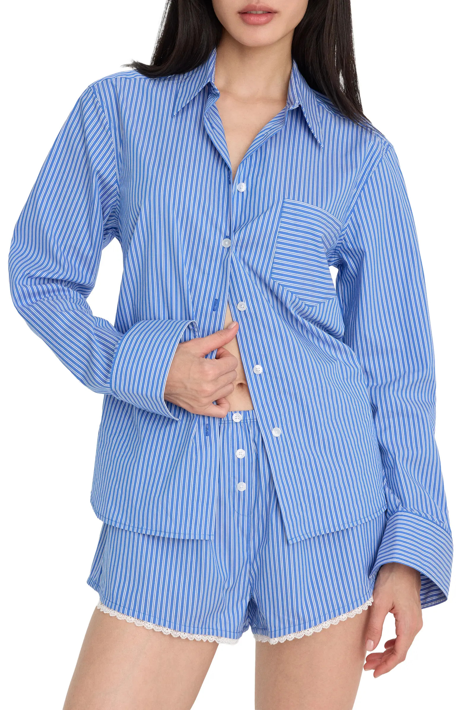 Classic Boxy Poplin Button-Up Shirt | Nordstrom