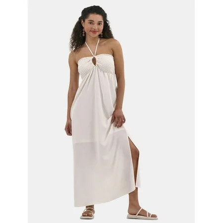 No Boundaries Halter Maxi Dress Women s | Walmart (US)