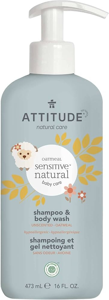 ATTITUDE 2-in-1 Shampoo and Body Wash for Baby, EWG Verified, Hypoallergenic Plant- and Mineral-B... | Amazon (US)