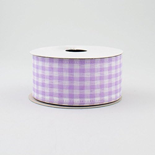 Lavender Purple White Gingham Check Wired Ribbon (1.5 Inch x 10 Yards) : RG01048G6 | Amazon (US)