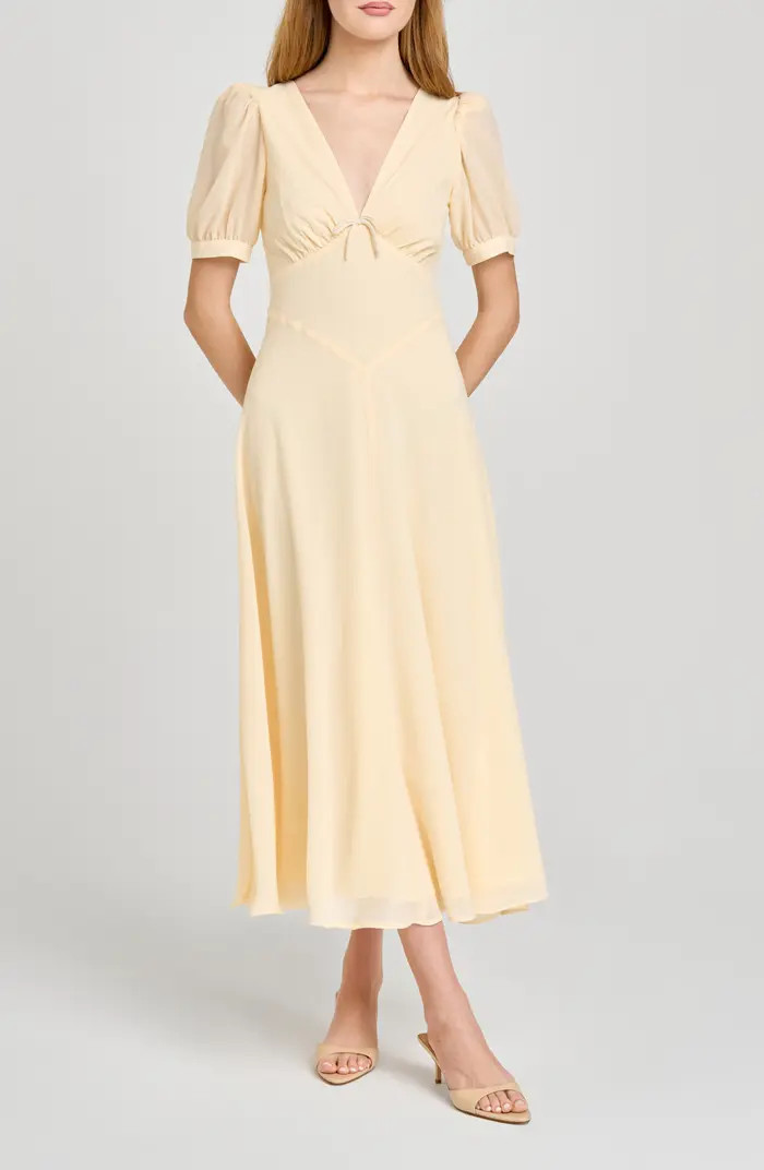 Juliana Short Sleeve A-Line Midi Dress | Nordstrom