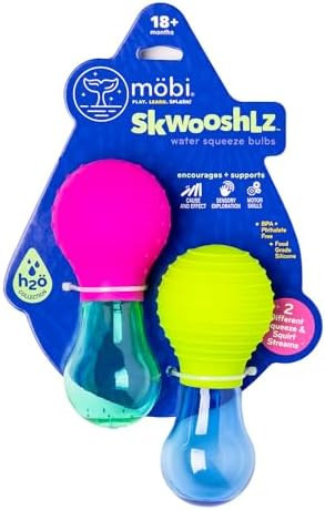 Mobi Skwooshlz Water Squeeze Bulbs - Silicone Baby Bath Toys, Baby Bathtub Toys for Toddlers, Lat... | Amazon (US)