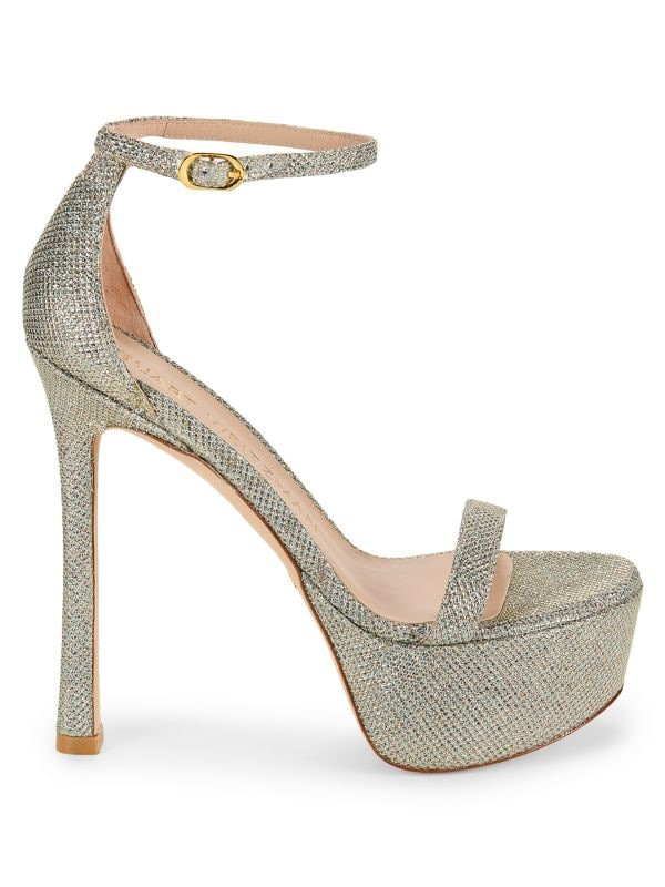 159MM Nudistcurve Metallic Platform Sandals | Saks Fifth Avenue OFF 5TH