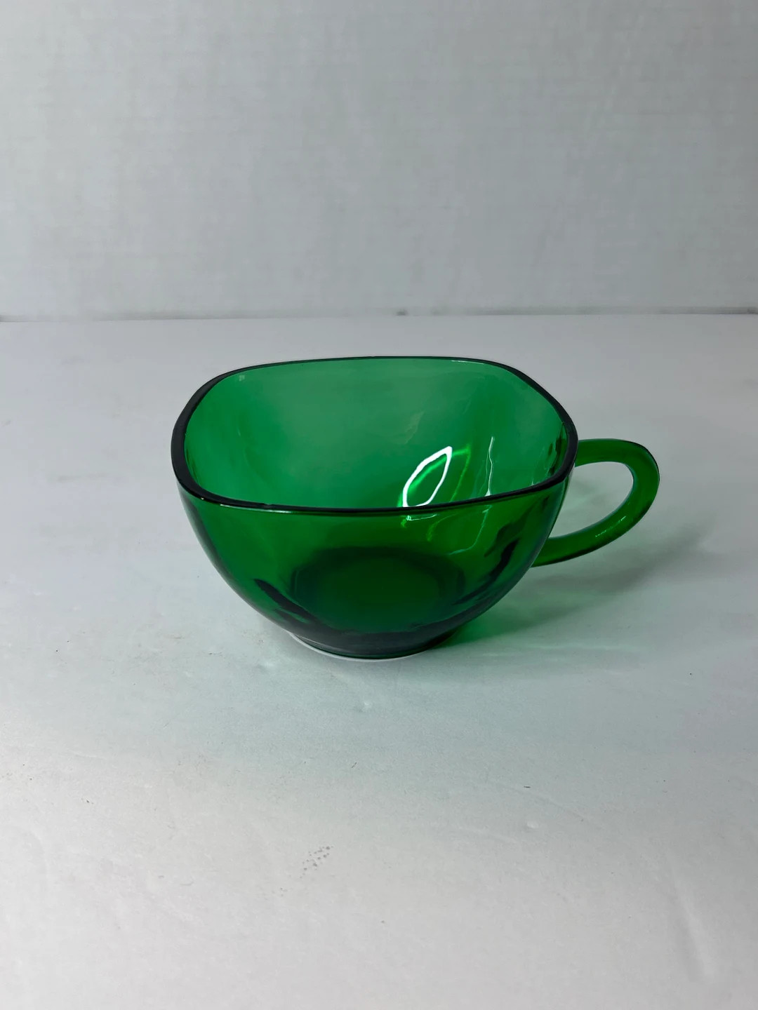 Vintage Anchor Hocking Emerald Green Depression Glass Tea Cups - Etsy | Etsy (US)