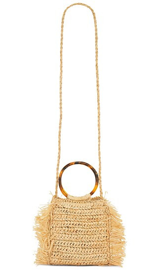 Tort Fringed Bag in Natural | Revolve Clothing (Global)
