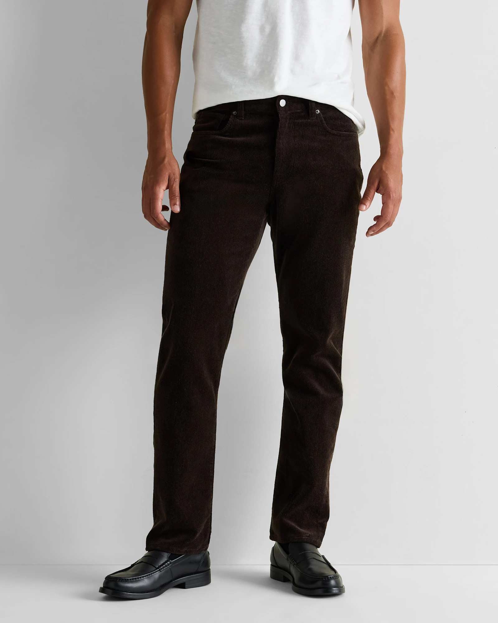 Quince | Men's Organic Stretch Corduroy 5-Pocket Pants in Black, Size 36X30, Organic Cotton | Quince