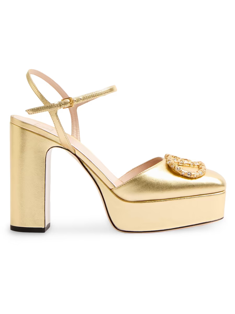 VLogo Signature Platform Pumps 115MM | Saks Fifth Avenue