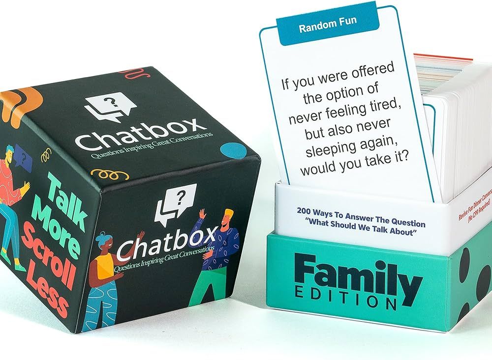 Amazon.com: Chat Box - Spark Family Bonds with 200 Engaging Conversation Starter Cards - A Substa... | Amazon (US)