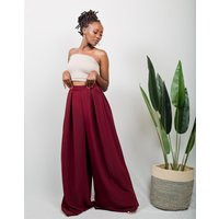 Maroon Tulips Palazzo Pants | Etsy (US)