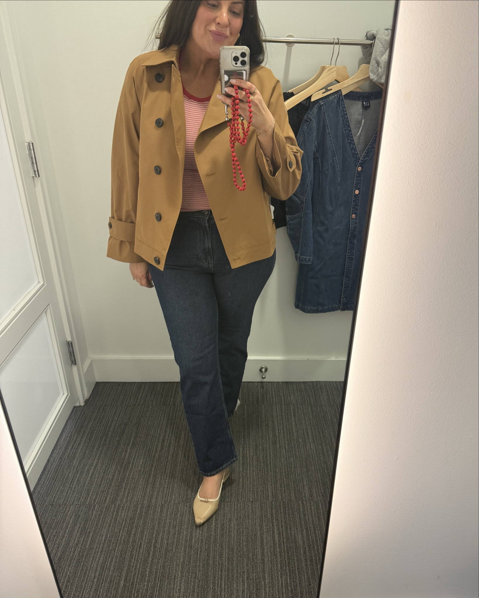 Love this asymmetrical trench. I love a jacket that I can get in and out of the car in without sitting on it. Just me? I’m in a large, it runs large. 

#LTKMidsize #LTKSpringSale #LTKFindsUnder100