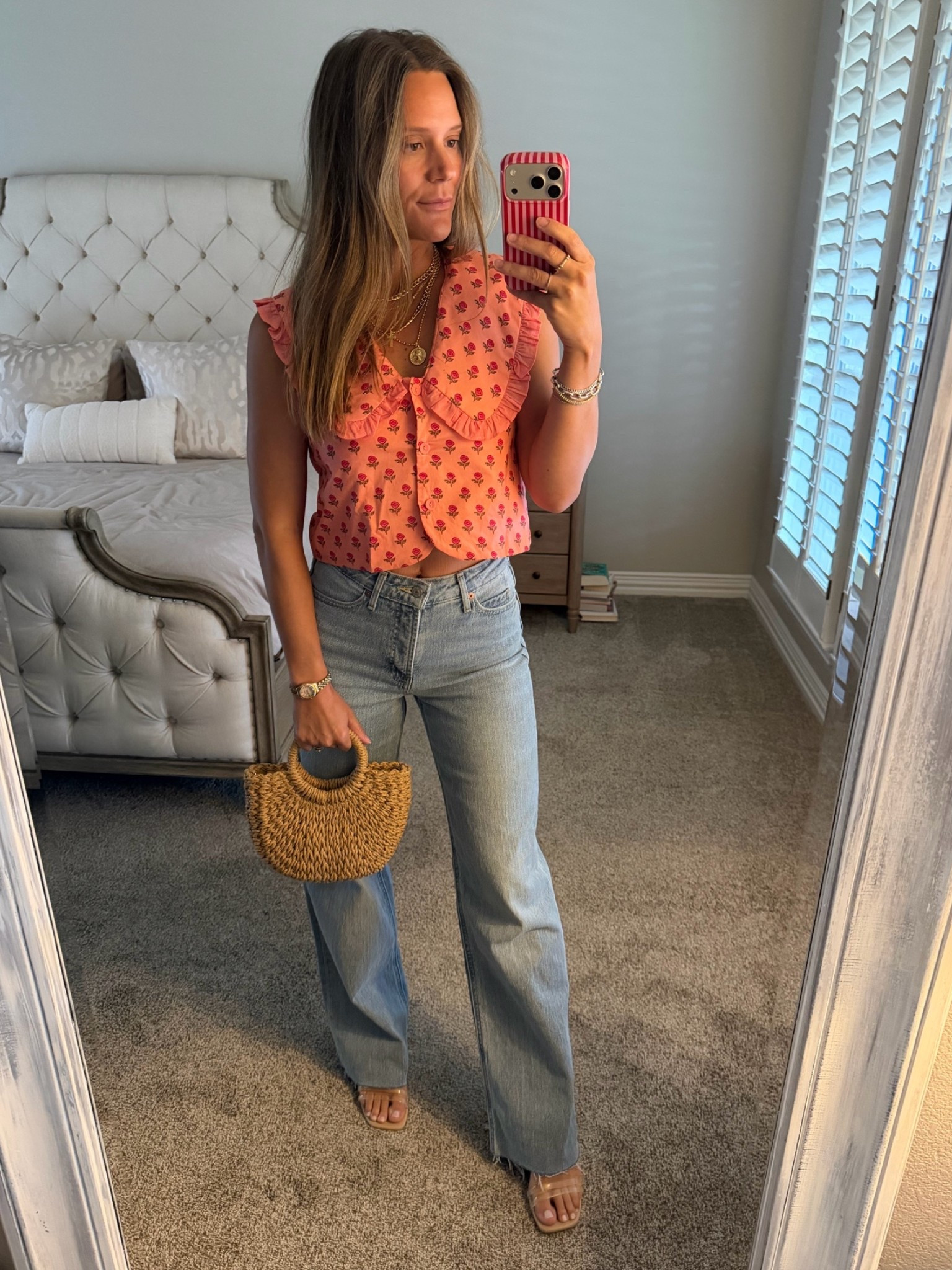 Top is from my favorite local boutique. These jeans are so good I bought them 3 times! 😂 I have them in both of my regular sizes (iykyk) and also in petite to wear with flats & sneakers. Being 5’4” is rough 😅 

Jeans TTS

Date night outfit

#LTKootd #LTKmomlife #LTKSaleAlert