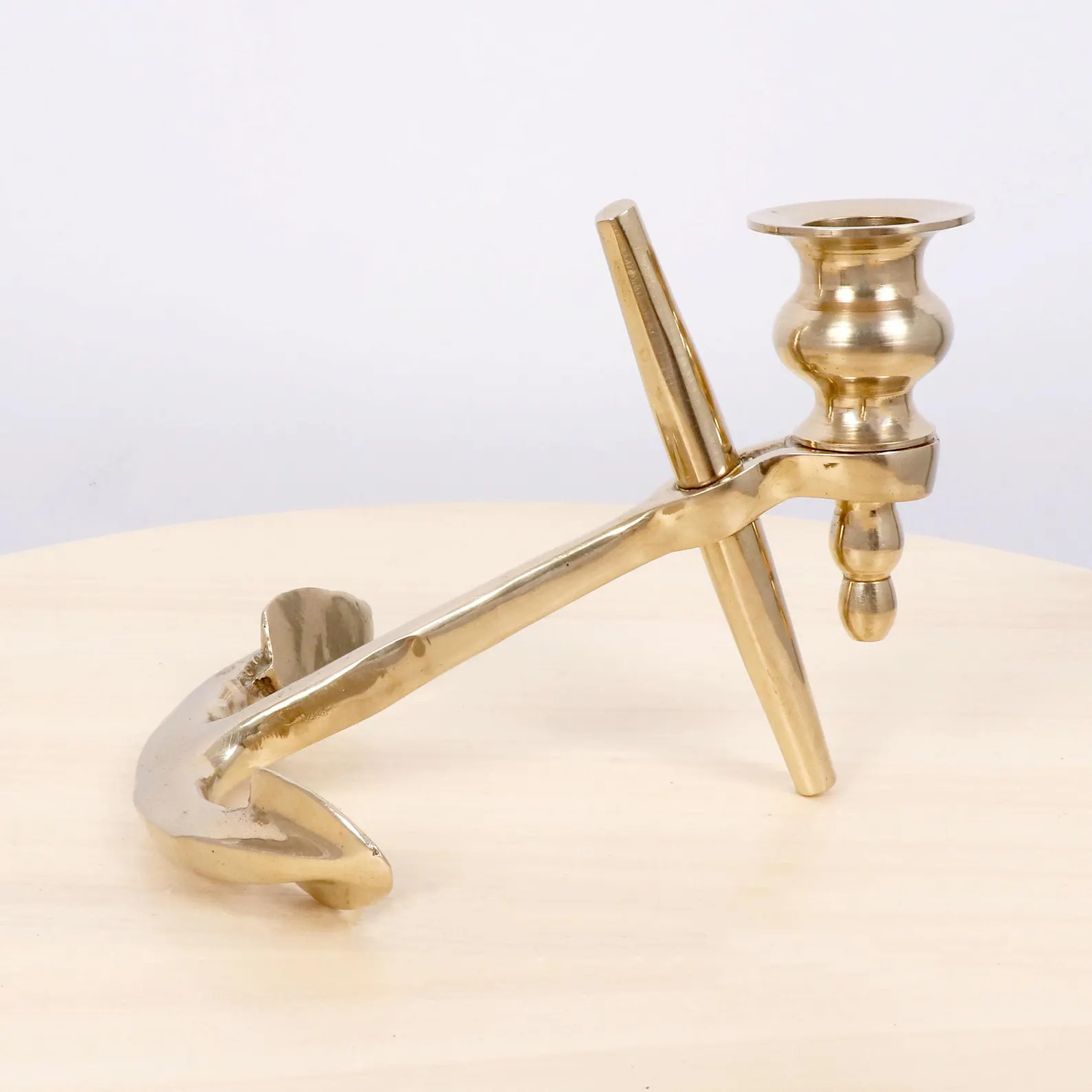 Vintage Brass Anchor Candlestick Holder | Nautical Maritime Candle Holder | Solid Brass Anchor De... | Etsy (Global)