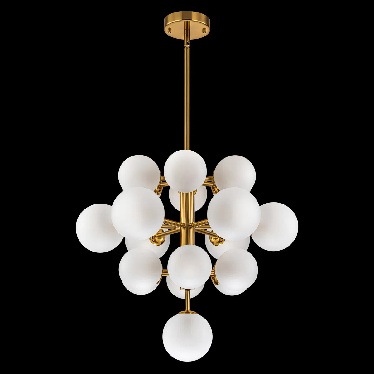 Scituate 19 - Light Dimmable Tiered Modern Glass Bubble Chandelier | Wayfair North America