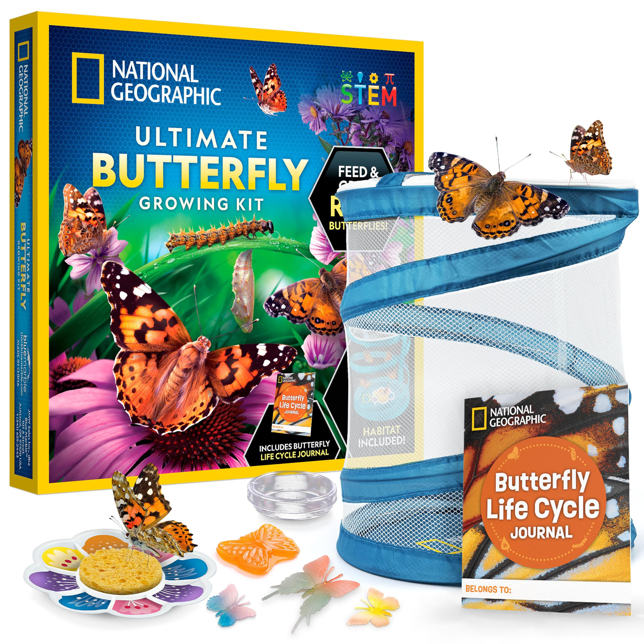National Geographic Ultimate Butterfly Growing Kit – Build a Habitat & Watch Caterpillars Trans... | Amazon (US)