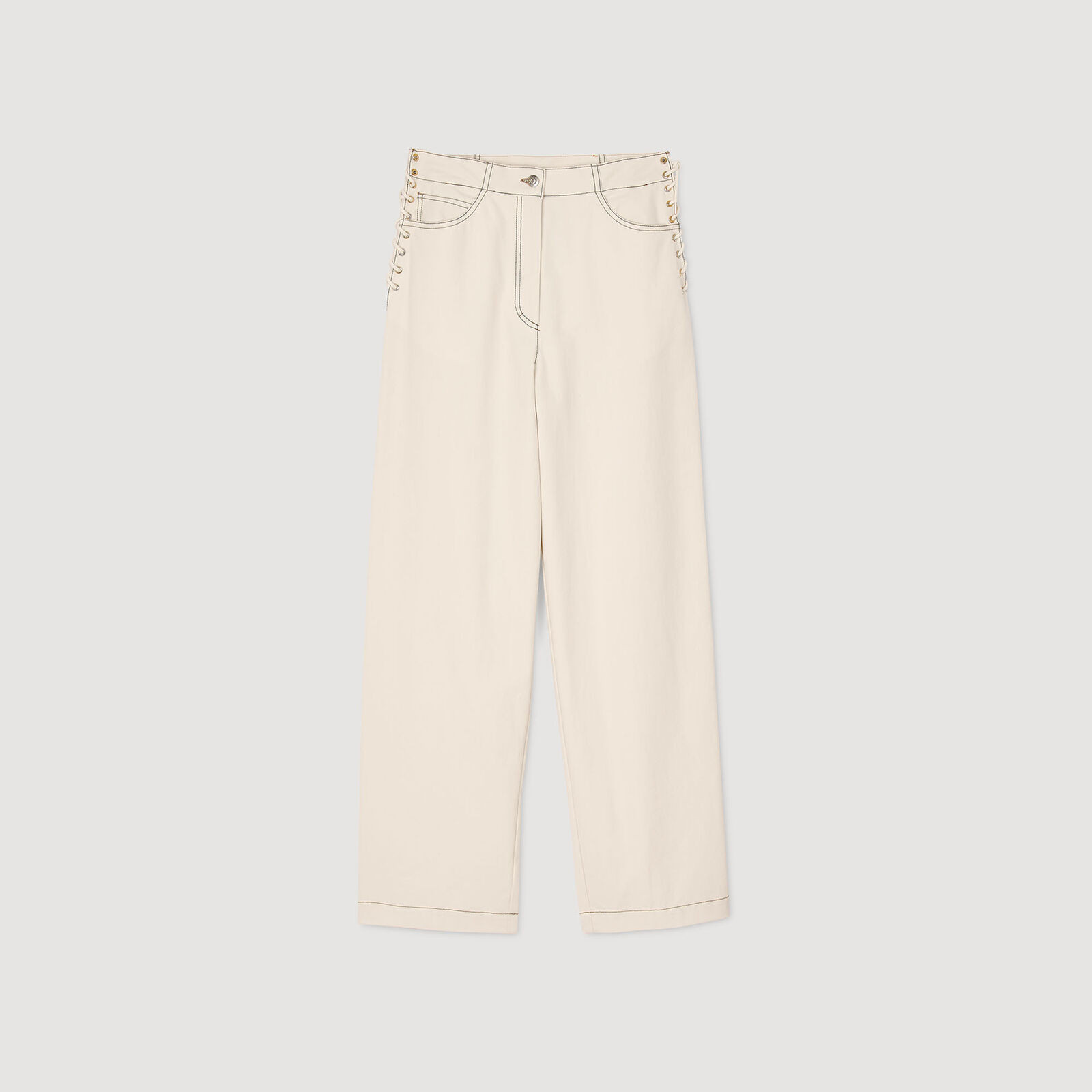 Lace-up jeans | Sandro US | Sandro-Paris US