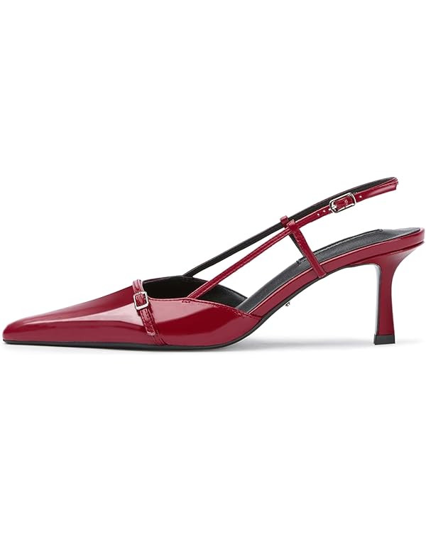 MAVMAX Slingback Heels for Women Kitten Heels with Bow Pointed Close Toe Pumps Dress Party Heeled... | Amazon (US)