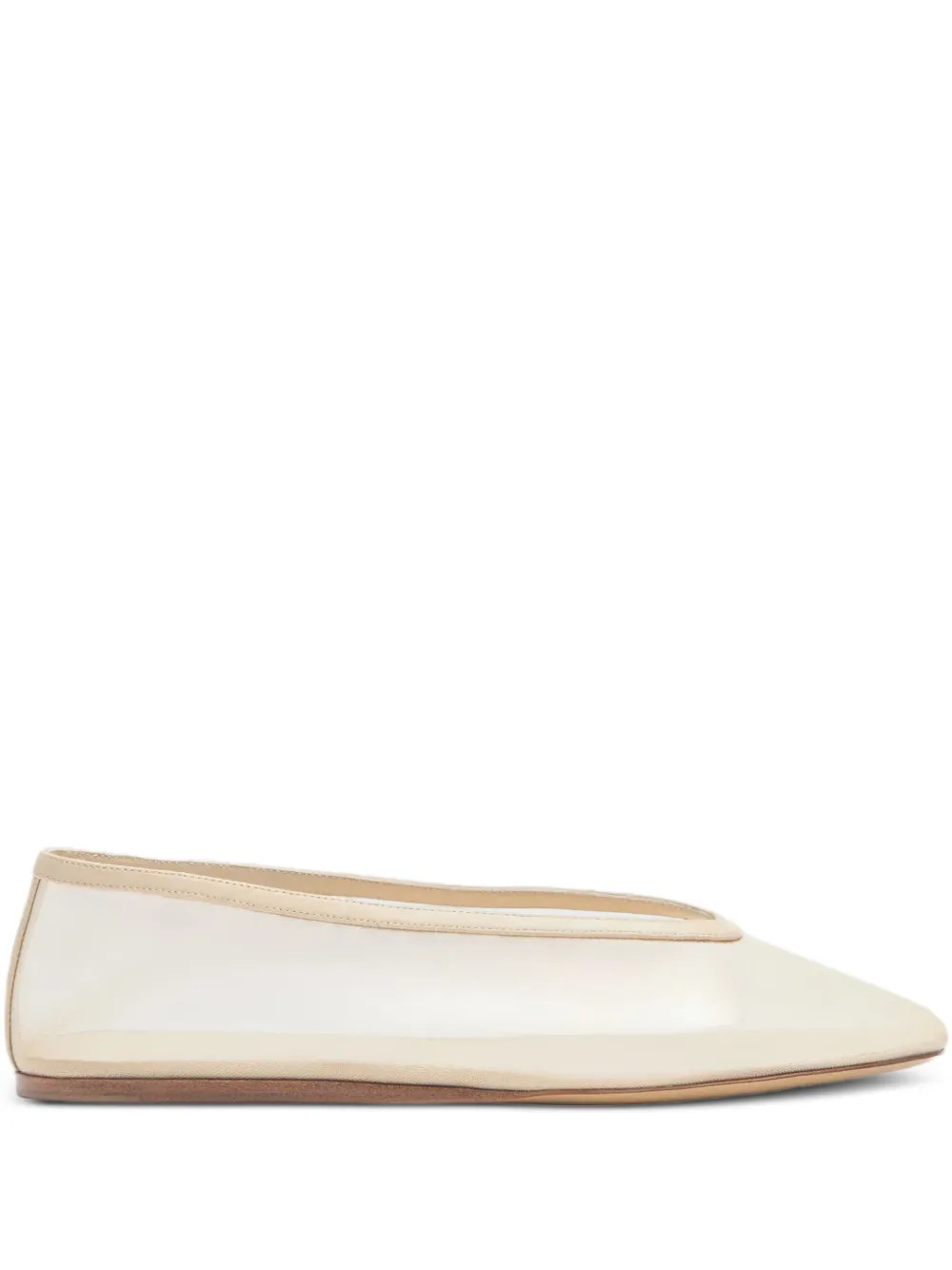 Le Monde Beryl Luna mesh almond-toe ballet flats - Neutrals | Farfetch Global