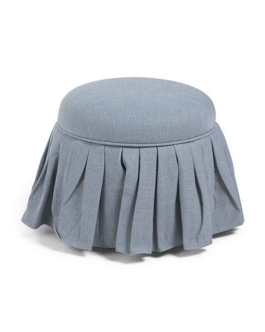 20in Emily Round Storage Ottoman | TJ Maxx