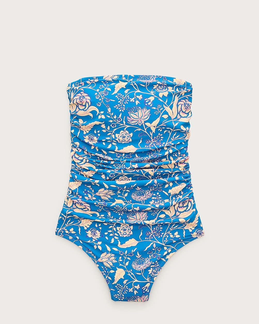 Gemma ruched bandeau one-piece in floral print | J. Crew US