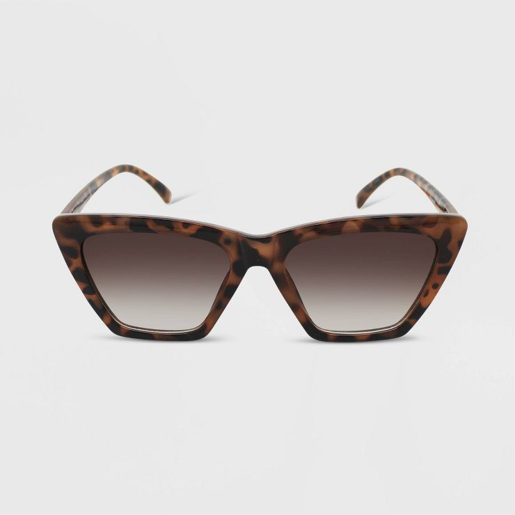 Women's Tortoise Print Cateye Sunglasses - Wild Fable™ Brown | Target