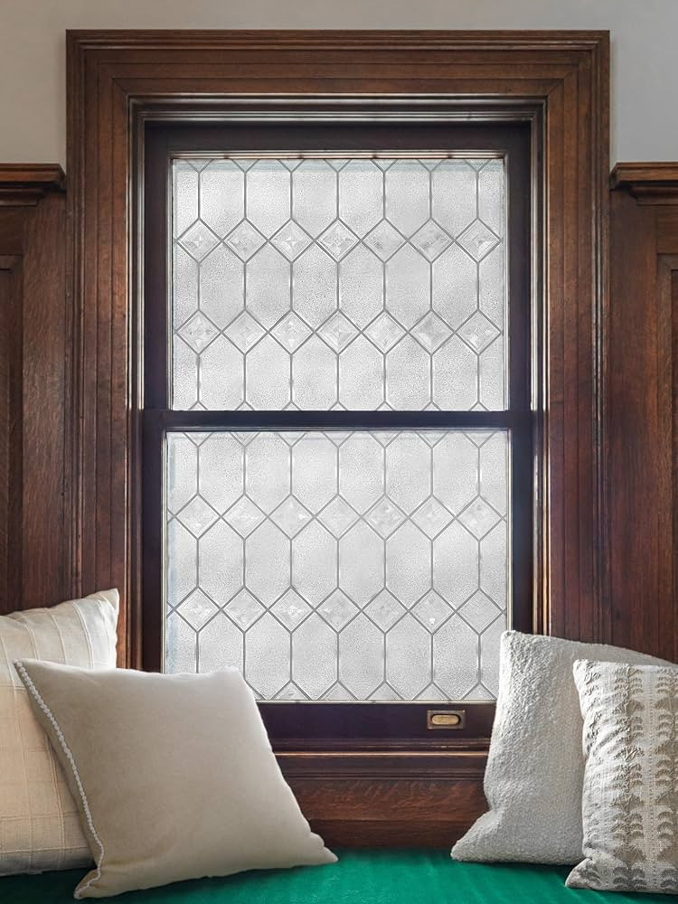 Artscape Old English | Window Privacy Film Textured Glass Pattern | Non-Adhesive & UV Protection ... | Amazon (US)
