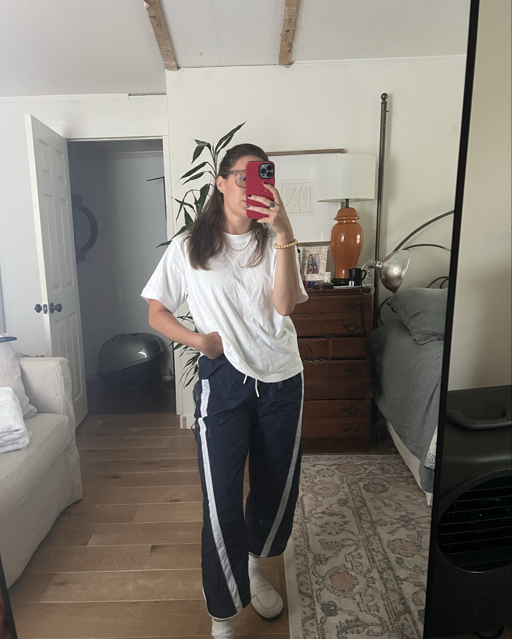 Track pants and white T #casual #whitetee

#LTKActive #LTKSeasonal #LTKHome