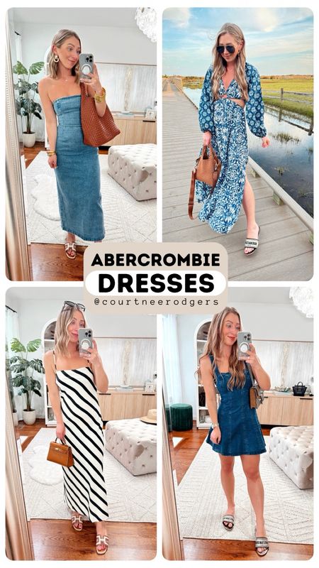 Abercrombie Dresses on Sale! Sign into your account to get the discount! 
•Denim Dress: size small regular
•Long sleeve maxi: XS petite
•Striped dress: small regular
•Denim Mini dress: small petite

Dresses, Abercrombie, spring outfits 

#LTKfindsunder100 #LTKstyletip #LTKsalealert
