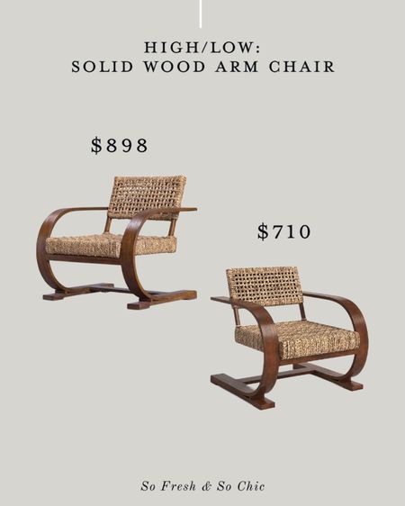 Solid wood arm chair with curved arms and woven fibre seat. 
-
Modern arm chair - living room furniture - bedroom arm chair - Lulu and Georgia - joss and main - Wayfair furniture sale 

#LTKhome