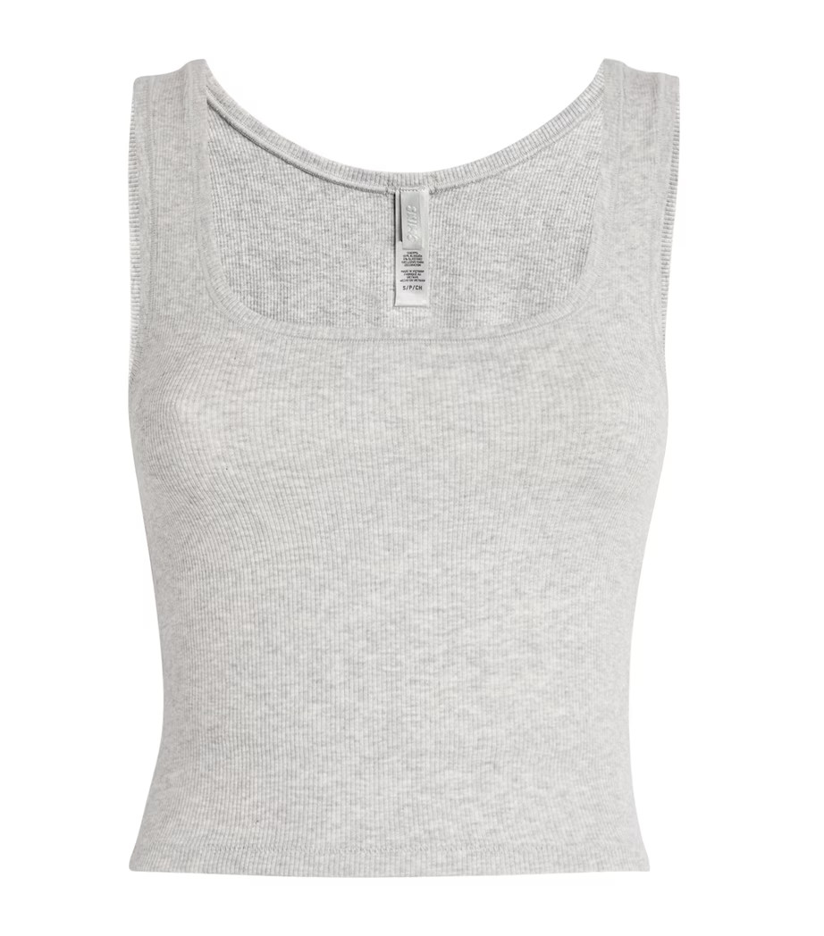 Stretch-Cotton Ribbed Tank Top | Harrods