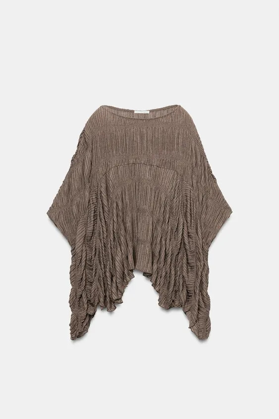 TEXTURED CAPE TOP | Zara US