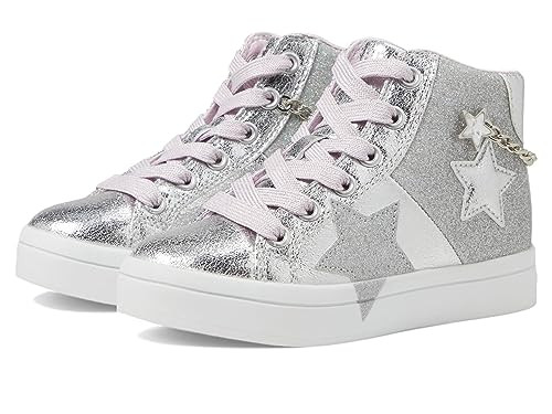 Skechers Kids Girls Hi-Lite Sneaker, Silver, 4.5 Big Kid | Amazon (US)